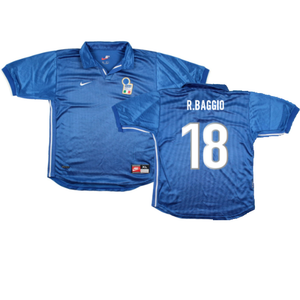 Italy 1998-99 Home Shirt (XL Boys) (Very Good) (R.Baggio 18)_0