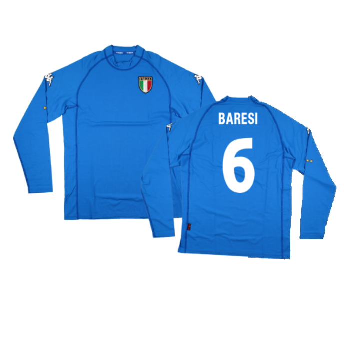 Italy 2000-2002 Home Long Sleeve Shirt (XXL) (Excellent) (BARESI 6)