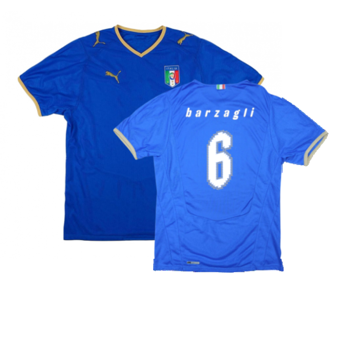 Italy 2008-09 Home Shirt (Good) (Barzagli 6)