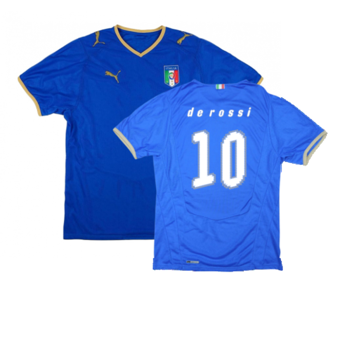 Italy 2008-09 Home Shirt (Good) (De Rossi 10)