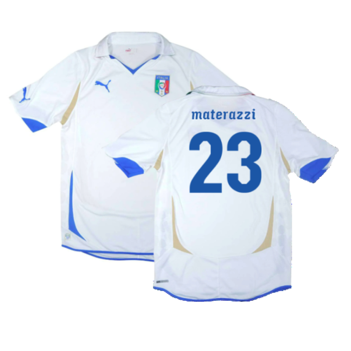 Italy 2010-11 Away Shirt (L) (Very Good) (Materazzi 23)