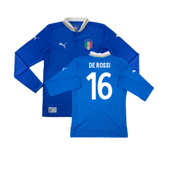 Italy 2012-13 Home Long Sleeve Shirt (S) (Fair) (De Rossi 16)