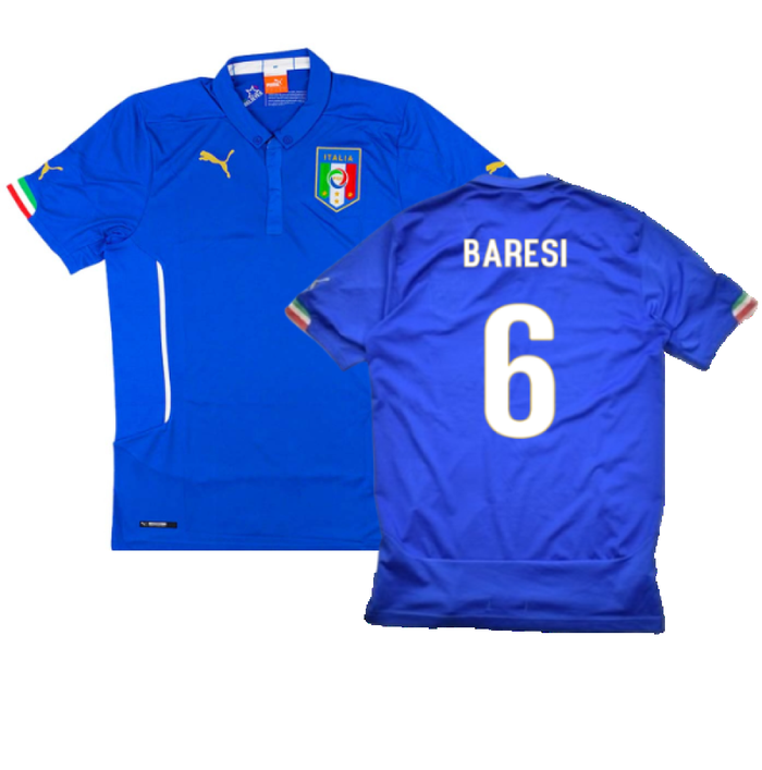 Italy 2014-15 Home Shirt (S) (Fair) (Baresi 6)