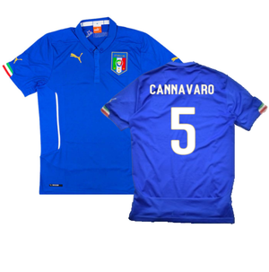 Italy 2014-16 Home Shirt (M) (Good) (Cannavaro 5)_0