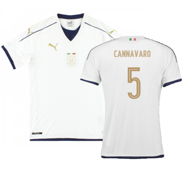 Italy 2016-17 Away Shirt (L) (Very Good) (Cannavaro 5)