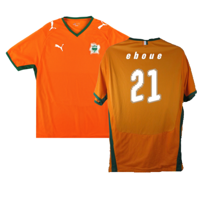 Ivory Coast 2008-10 Home Shirt (M) (Excellent) (EBOUE 21)