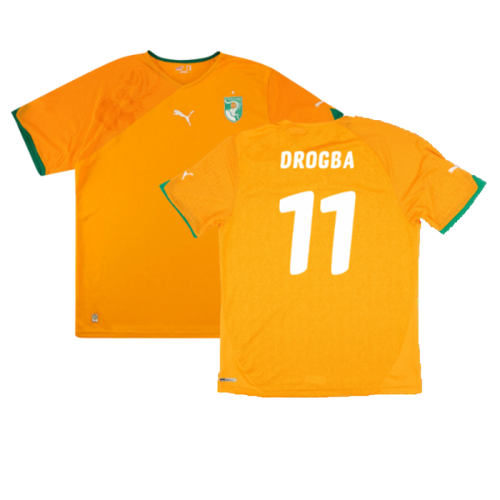 Ivory Coast 2010-11 Home Shirt (Very Good) (DROGBA 11)