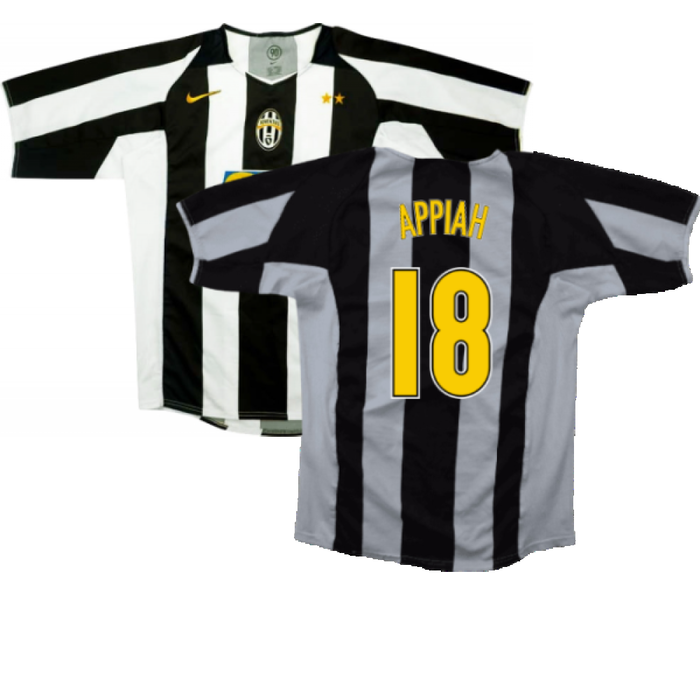 Juventus 2004-05 Home Shirt (XL) (Excellent) (Appiah 18)