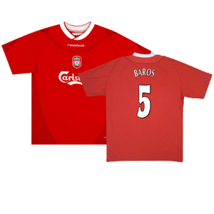 Liverpool 2000-02 Home Shirt (Gerrard #17) (M) (Very Good) (Baros 5)_0