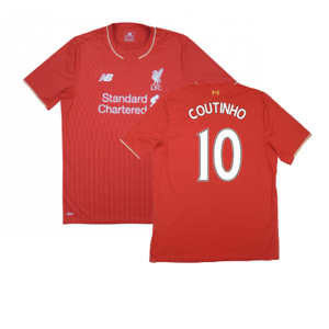 Liverpool 2015-16 Home Shirt (Excellent) (Coutinho 10)_0