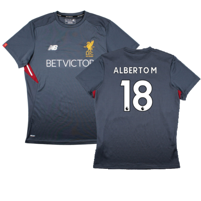 Liverpool 2017-18 New Balance Training Shirt (L) (Alberto M 18) (Excellent)