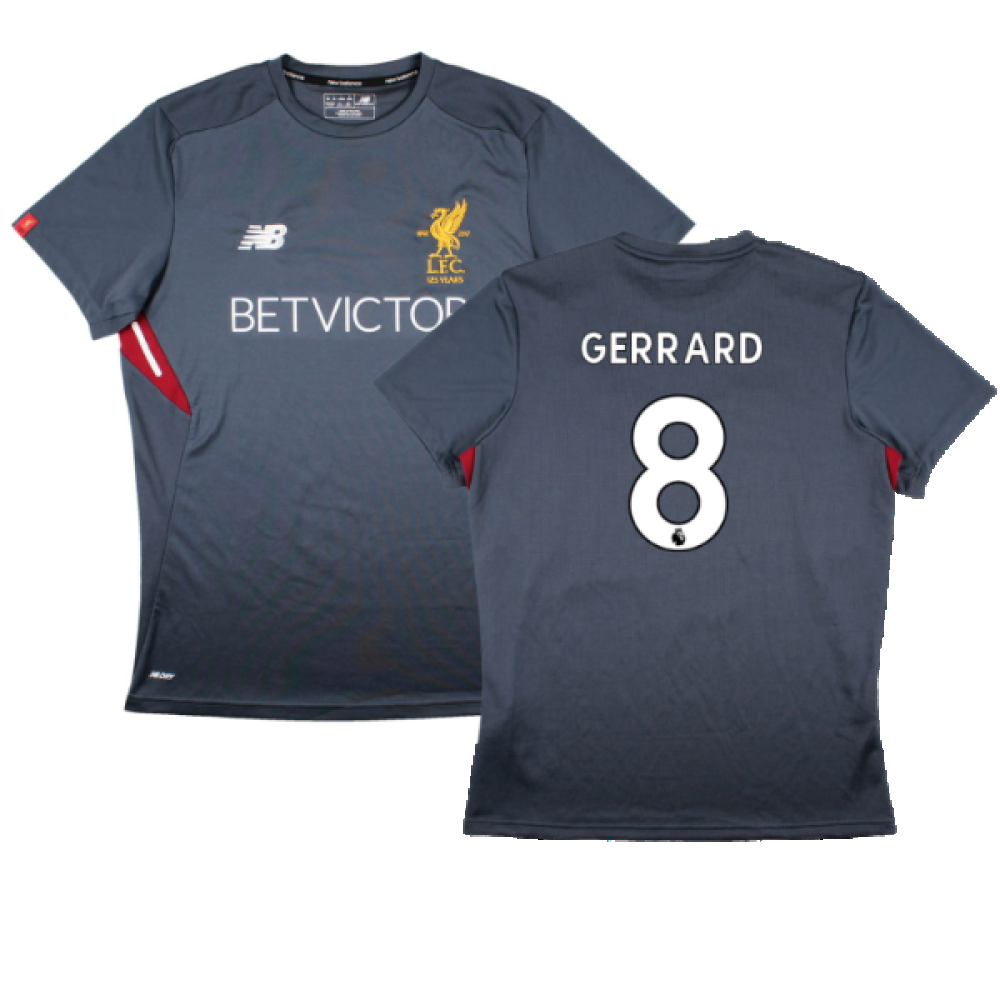 Liverpool 2017-18 New Balance Training Shirt (L) (Gerrard 8) (Excellent)_0