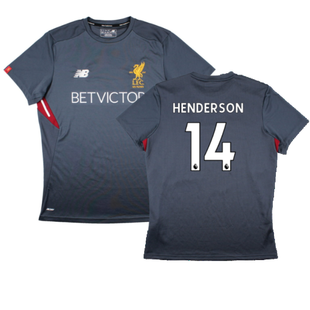 Liverpool 2017-18 New Balance Training Shirt (L) (Henderson 14) (Excellent)_0