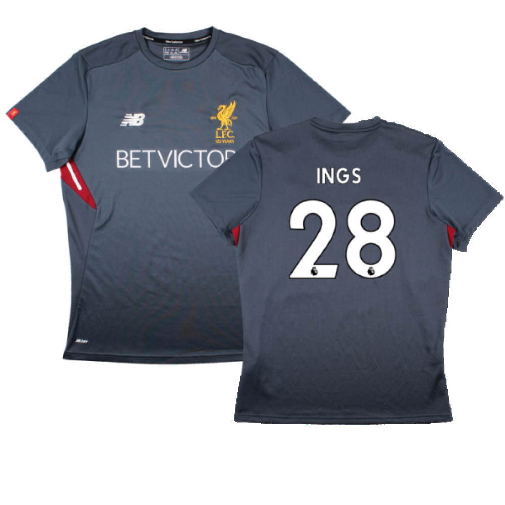 Liverpool 2017-18 New Balance Training Shirt (L) (Ings 28) (Excellent)_0