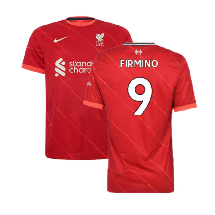 Liverpool 2021-22 Home Shirt (L)  (FIRMINO 9) (Excellent)