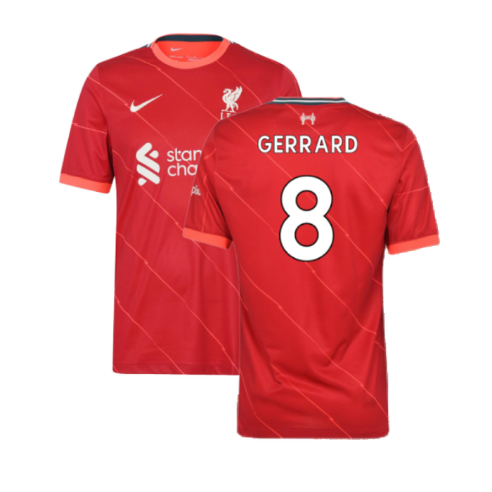 Liverpool 2021-22 Home Shirt (L) (Very Good) (GERRARD 8)