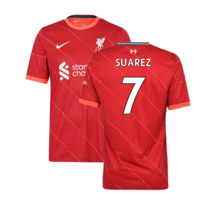 Liverpool 2021-22 Home Shirt (L) (Very Good) (SUAREZ 7)_0