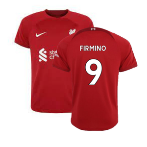 Liverpool 2022-23 Home Shirt (S) (Excellent) (FIRMINO 9)_0