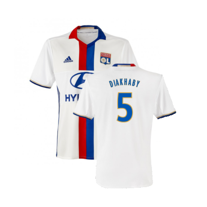 Lyon 2016-17 Home Shirt (3XL) (Mint) (Diakhaby 5)