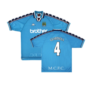 Manchester City 1997-99 Home Shirt (M) (Excellent) (Guardiola 4)_0