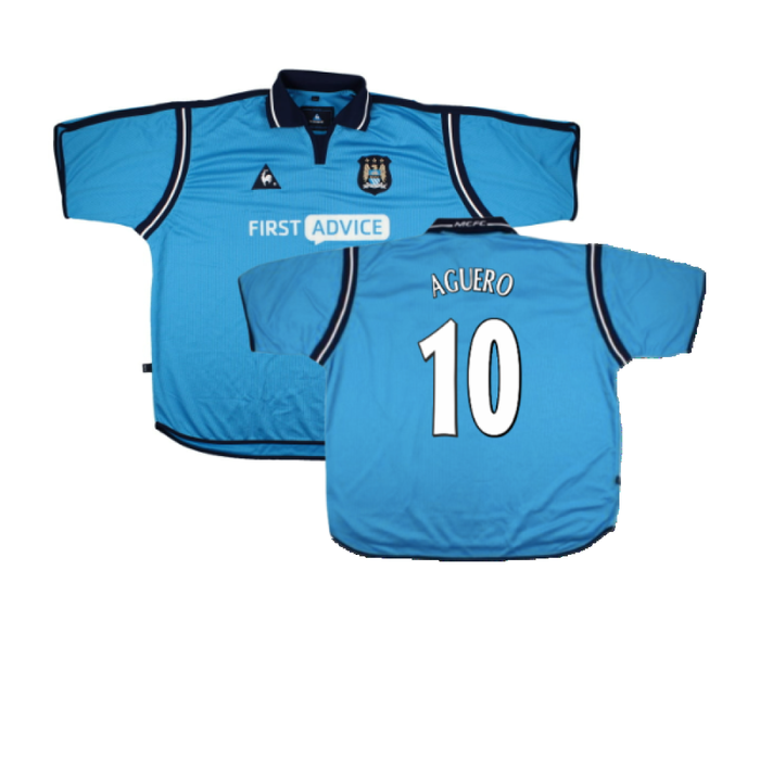 Manchester City 2002-03 Home Shirt (XXL) (Excellent) (Aguero 10)