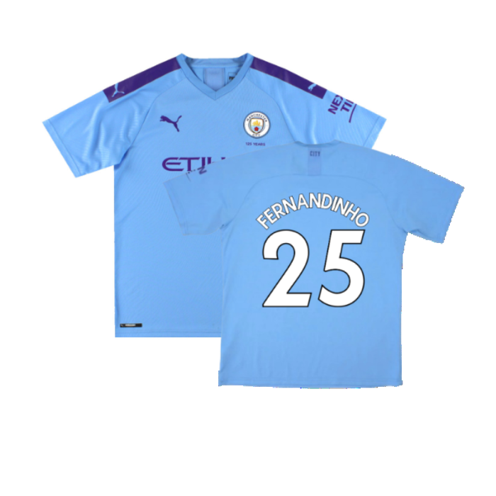 Manchester City 2019-20 Home Shirt (Excellent) (Fernandinho 25)