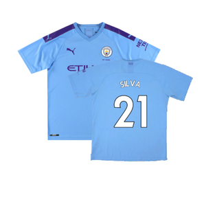 Manchester City 2019-20 Home Shirt (Excellent) (Silva 21)_0