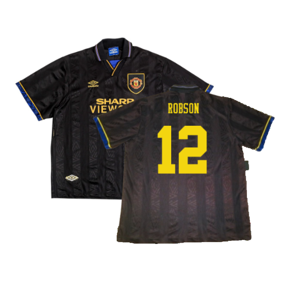 Manchester United 1993-95 Away Shirt (S) (Excellent) (Robson 12)_0