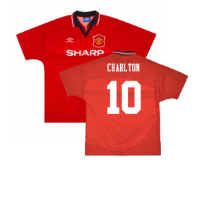 Manchester United 1994-96 Home Shirt (Excellent) (Charlton 10)_0