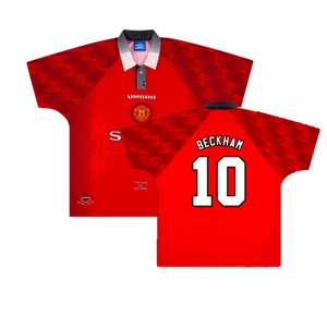 Manchester United 1996-98 Home (M) (Very Good) (Beckham 10)_0