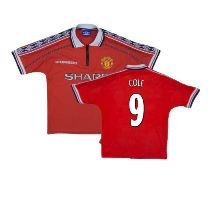 Manchester United 1998-00 Home Shirt (Y) (Excellent) (Cole 9)