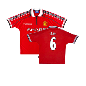 Manchester United 1998-2000 Home (M) (Very Good) (Stam 6)_0