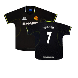 Manchester United 1998-99 Third Shirt (M) (Excellent) (Beckham 7)_0