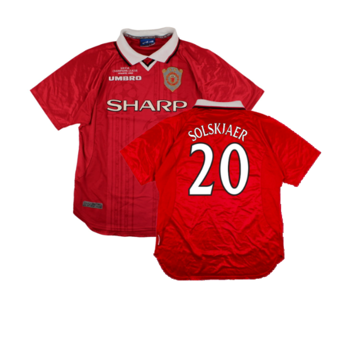 Manchester United 1999-00 European Home Shirt (L) (Excellent) (Solskjaer 20)