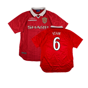 Manchester United 1999-00 European Home Shirt (XL) (Excellent) (Stam 6)_0