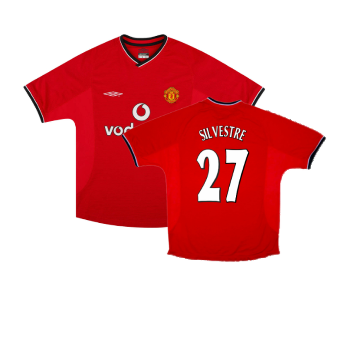 Manchester United 2000-02 Home Shirt (Excellent) (Silvestre 27)