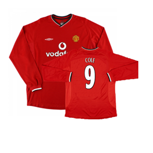 Manchester United 2000-02 Long Sleeved Home Shirt (XXL) (Excellent) (Cole 9)_0