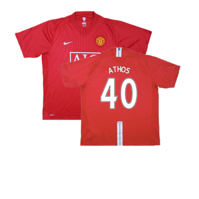 Manchester United 2007-09 Home Shirt (Very Good) (Athos 40)