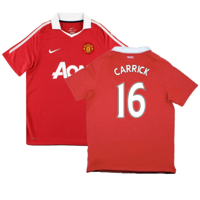 Manchester United 2010-11 Home Shirt (S) (Good) (Carrick 16)