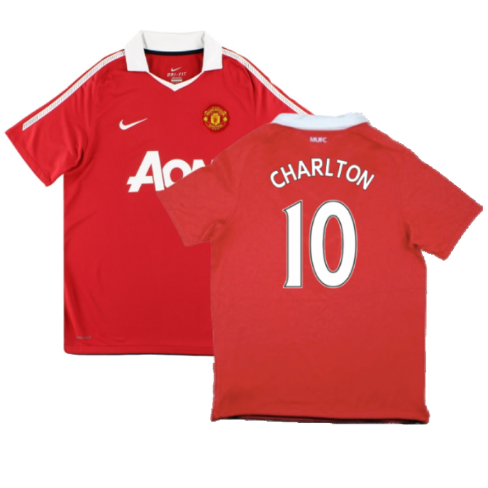 Manchester United 2010-11 Home Shirt (S) (Good) (Charlton 10)