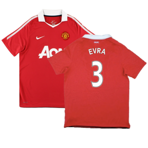 Manchester United 2010-11 Home Shirt (S) (Good) (Evra 3)_0