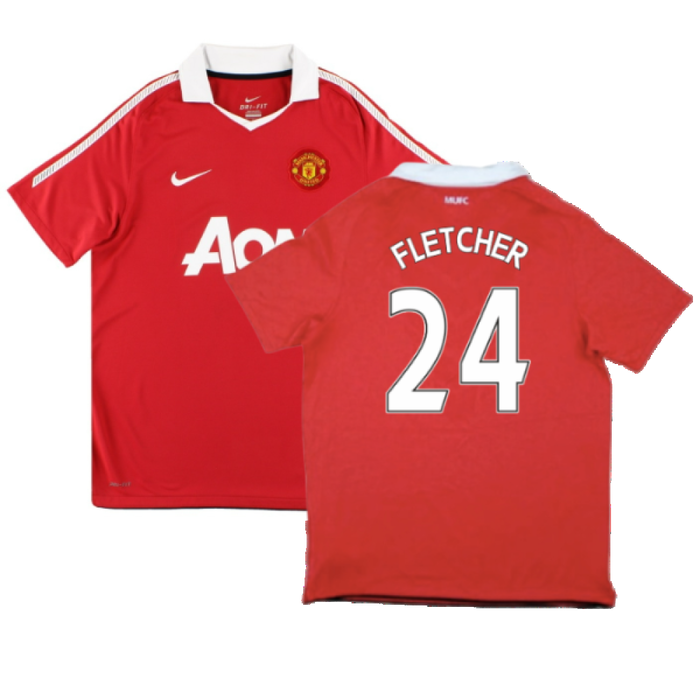 Manchester United 2010-11 Home Shirt (S) (Good) (Fletcher 24)