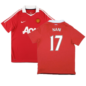 Manchester United 2010-11 Home Shirt (S) (Good) (Nani 17)_0