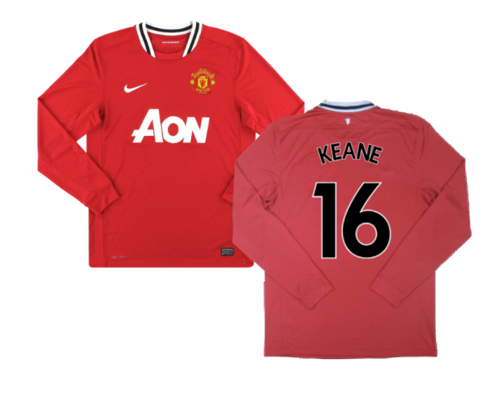 Manchester United 2011-12 Home Long Sleeve Shirt (M) Rooney #10 (Excellent) (KEANE 16)