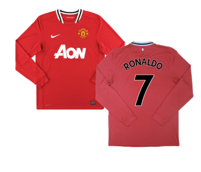 Manchester United 2011-12 Home Long Sleeve Shirt (M) Rooney #10 (Excellent) (RONALDO 7)