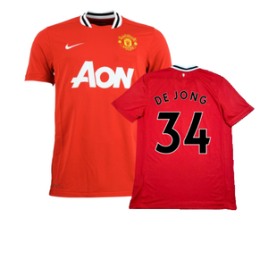 Manchester United 2011-12 Home Shirt (XL) (De Jong 34) (Excellent)_0