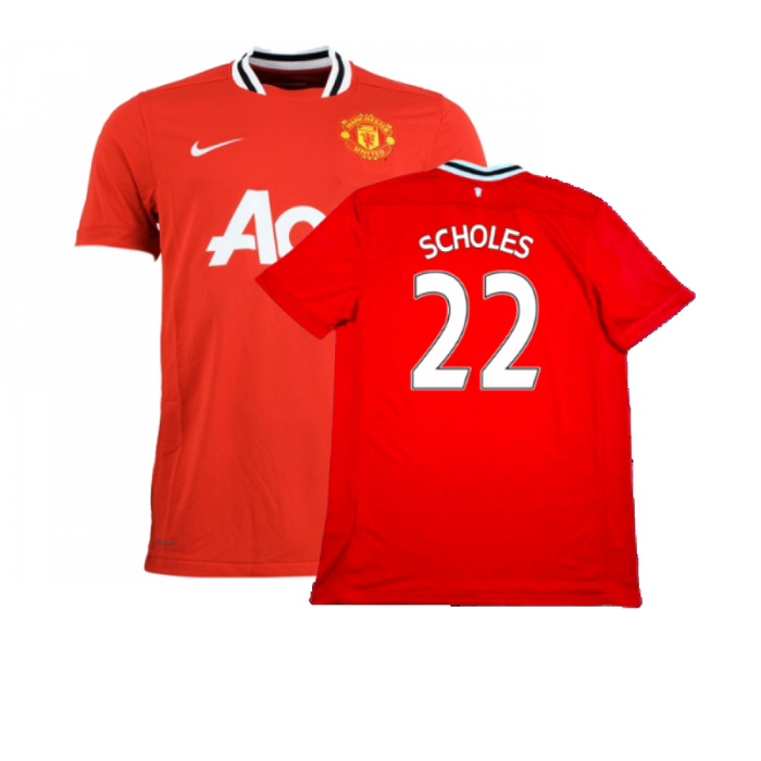 Manchester United 2011-12 Home Shirt (Very Good) (Scholes 22)