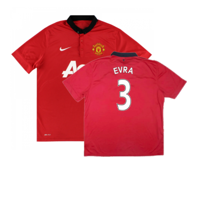 Manchester United 2013-14 Home (XL) (Excellent) (Evra 3)