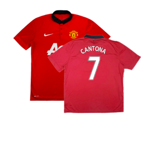 Manchester United 2013-14 Home Shirt (Small) (Very Good) (Cantona 7)_0