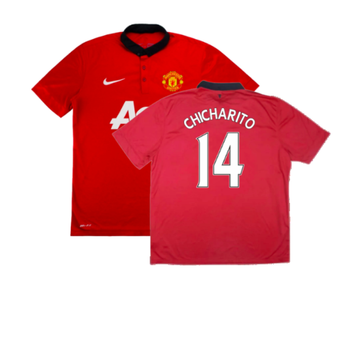 Manchester United 2013-14 Home Shirt (Very Good) (Chicharito 14)